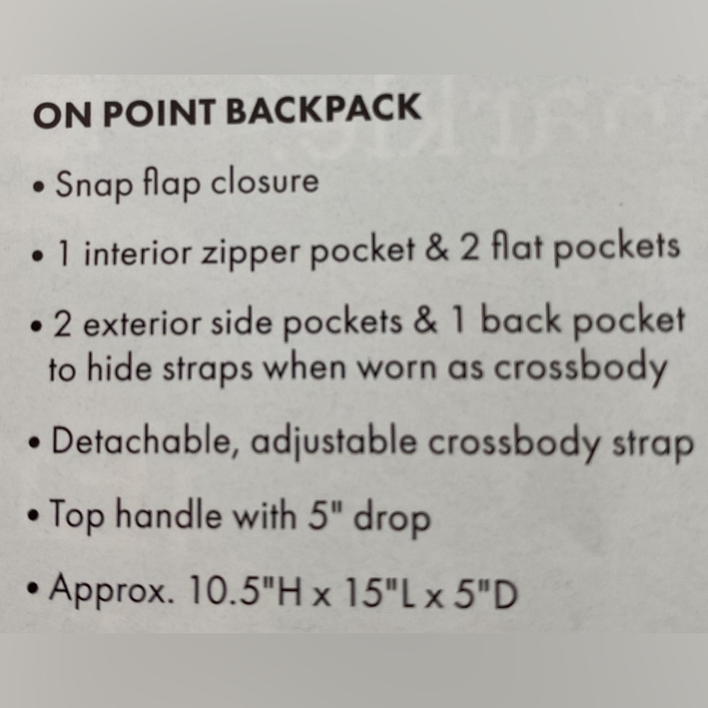 NEW Thirty-one On Point Backpack - Picture 5 of 13